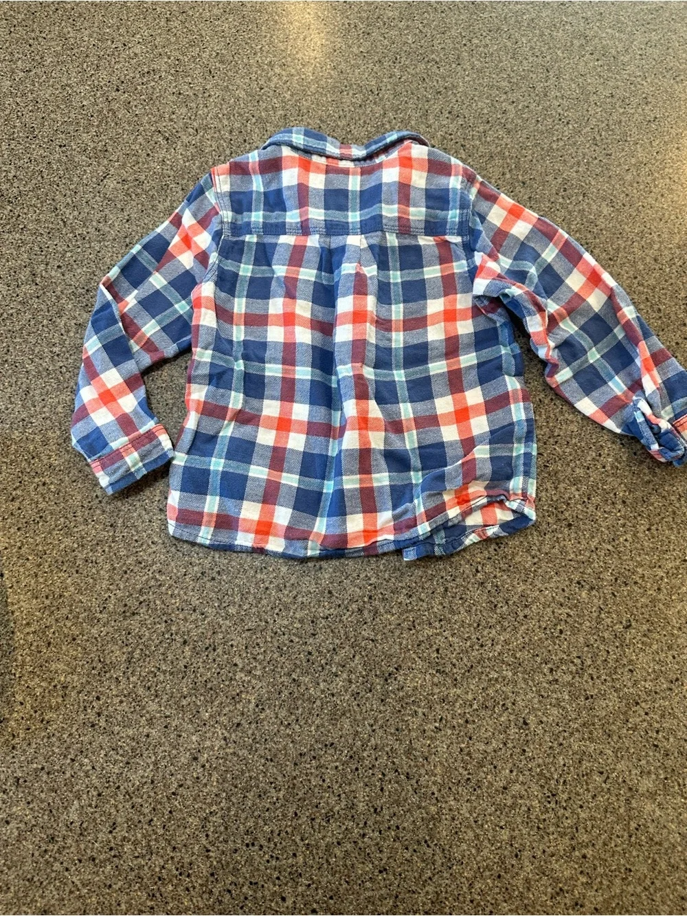 OshKosh B'gosh Girls' Red, Blue & White Plaid Button-Down Shirt